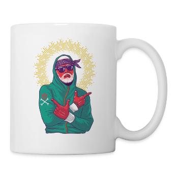 Rapper mit zwei Guns und Sonnenbrille - Tasse - Weiß - Rechts
