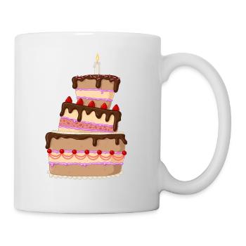 Leckere Comic Torte - Tasse - Weiß - Rechts