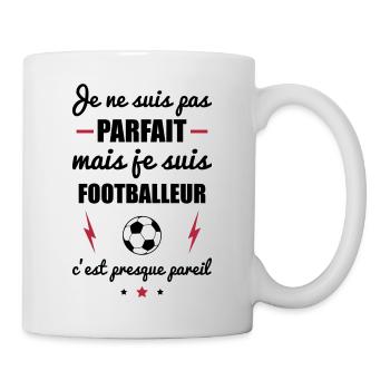 pas parfait mais foot, football, footballeur - Mug blanc - blanc - Droite