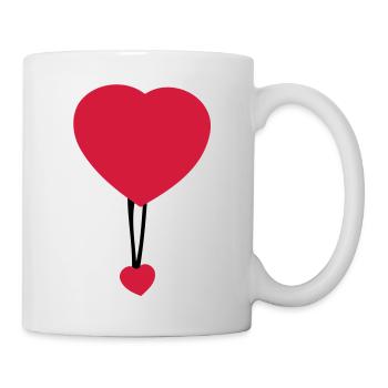 Double heart (2c) - Mug - white - Right