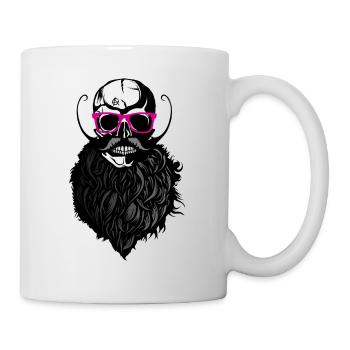 Tod Kopf kahl hipster Schädellogo Anarchie SLU - Tasse - Weiß - Rechts
