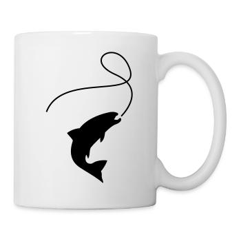 forelle_angeln_f1 - Mug blanc - blanc - Droite