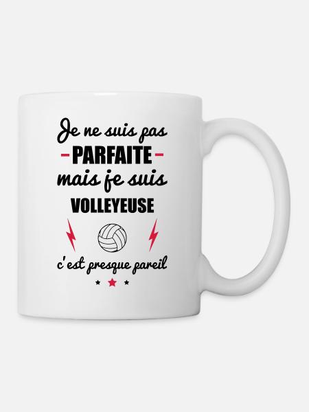 pas parfaite mais volley, cadeau volleyeuse - Mug blanc - blanc