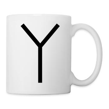 Neue Homöopathie - Heilzeichen Ypsilon - Tasse - Weiß - Rechts