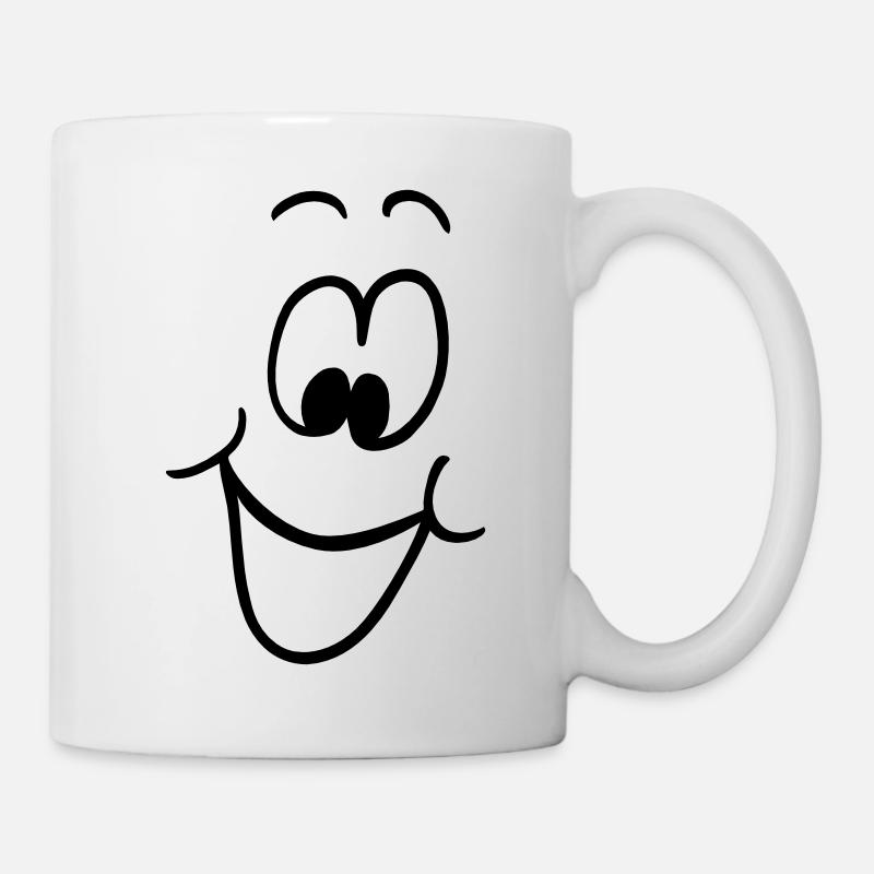 happy - Mug - white