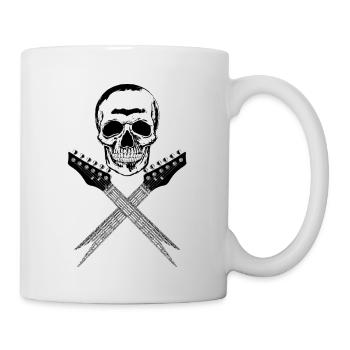Schädel-Gitarre 001 - Tasse - Weiß - Rechts