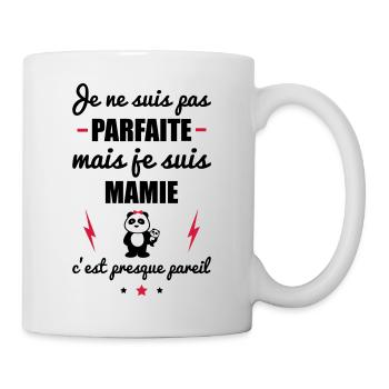 pas parfaite mais mamie, fêtes des grands-mères - Mug blanc - blanc - Droite