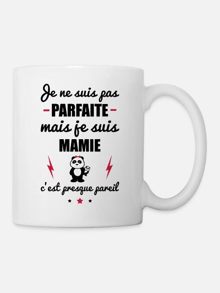 pas parfaite mais mamie, fêtes des grands-mères - Mug blanc - blanc