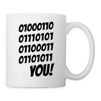 Fuck you binary - Mug - white - Right