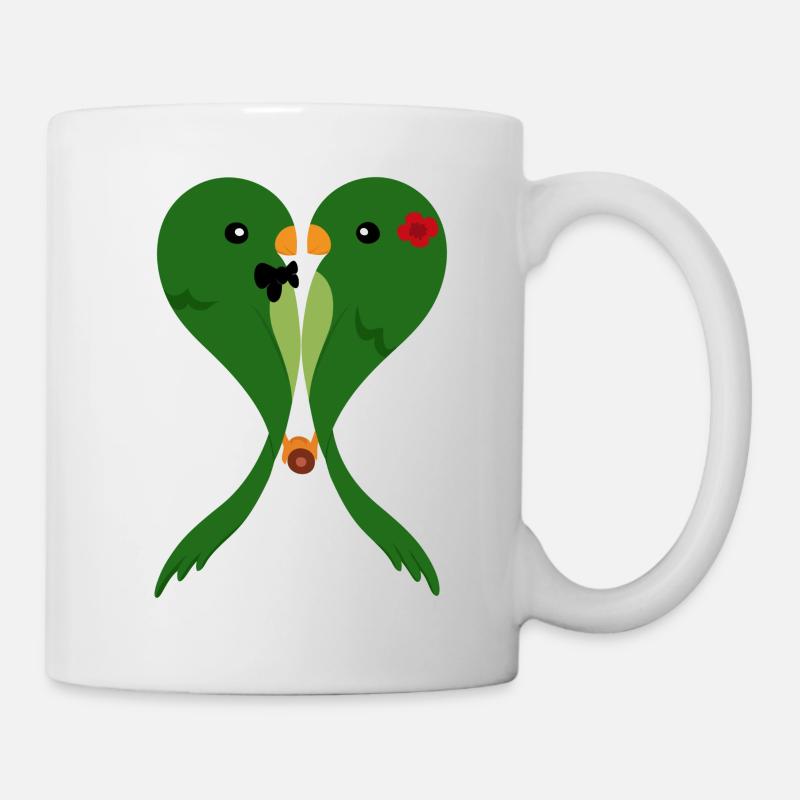 Sittiche - Tasse - Weiß