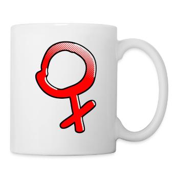 Weibliches Symbol Geschlecht Frauen Feminismus - Tasse - Weiß - Rechts