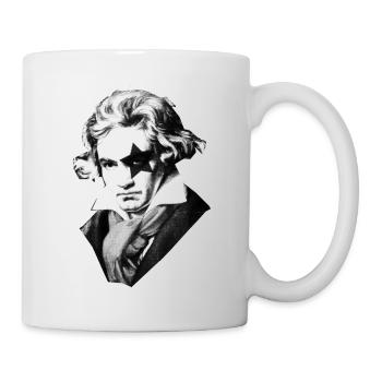 Beethoven rock Kiss Black Metal - Mug blanc - blanc - Droite