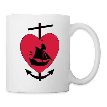 glauben hoffnung lieb - Tasse - Weiß - Rechts