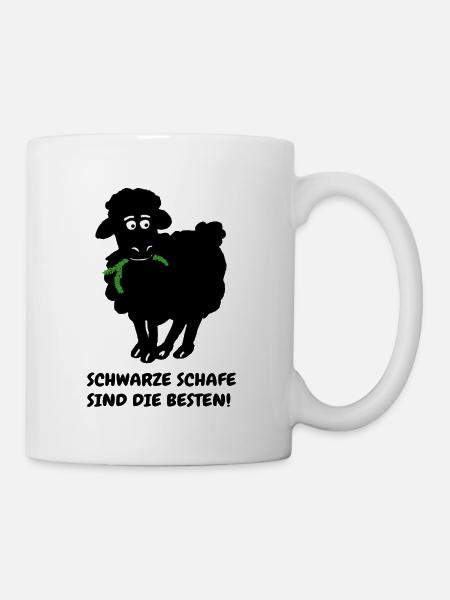 schwarzes schaf - Tasse - Weiß