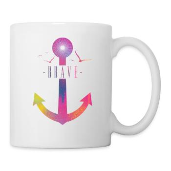 Brave - Colorful Anchor - Tasse - Weiß - Rechts
