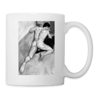Pencil man ass - Mug - white - Right