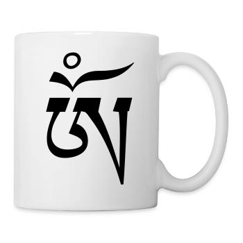 Aum OM tibétain 1c - Mug blanc - blanc - Droite