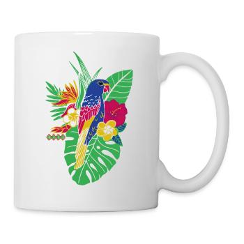 gaya flower parrot - Tasse - Weiß - Rechts