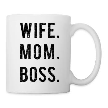 Wife Mom Boss Black - Mug - white - Right