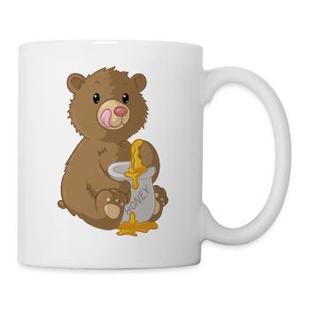 Ours de dessin animé mignon - Mug blanc - blanc - Droite