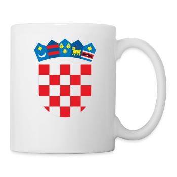 Drapeau des armoiries de la Croatie hrvatska t-shirt football - Mug blanc - blanc - Droite