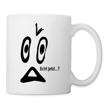 Smiley Echt jetzt...? - Tasse - Weiß - Rechts