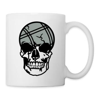 petanque ball dead death head skull11204 - Mug - white - Right