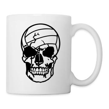 death head volleyball ball dead skull11204 - Mug - white - Right