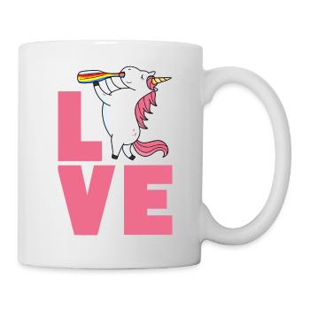 Love Einhorn - Tasse - Weiß - Rechts
