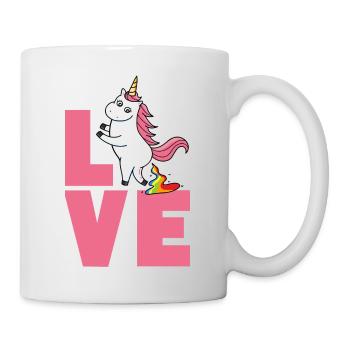 Love Einhorn - Tasse - Weiß - Rechts