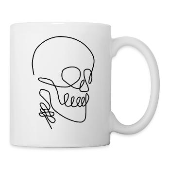 Schädel - Tasse - Weiß - Rechts
