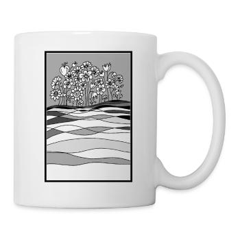 paysage avec des fleurs - Mug blanc - blanc - Droite