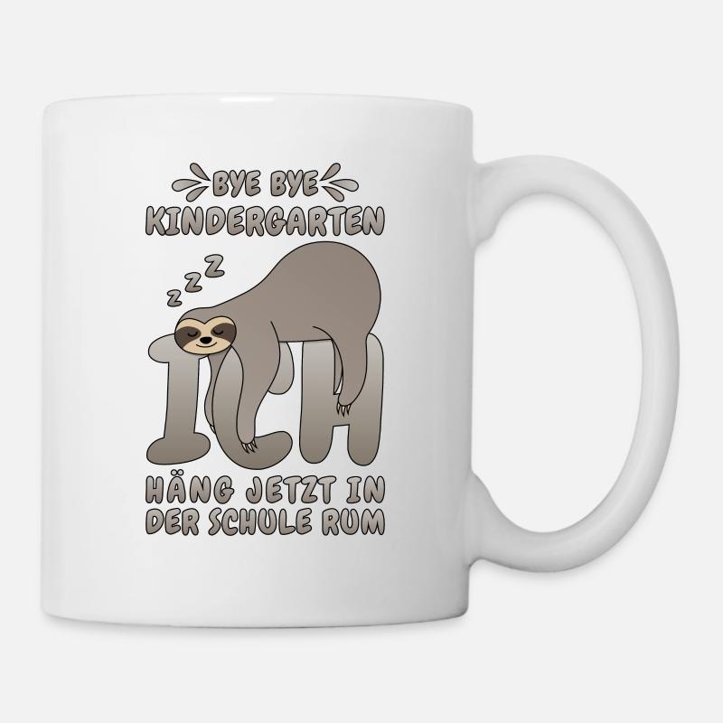 Faultier Bye Bye Kindergarten Schule Grundschule - Tasse - Weiß