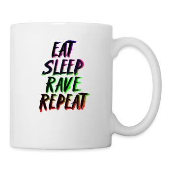Mangez Sleep Rave Repeat - Mug blanc - blanc - Droite