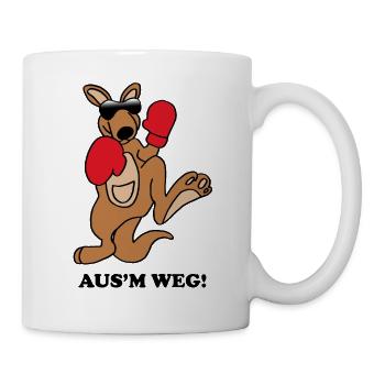 Känguru - Tasse - Weiß - Rechts