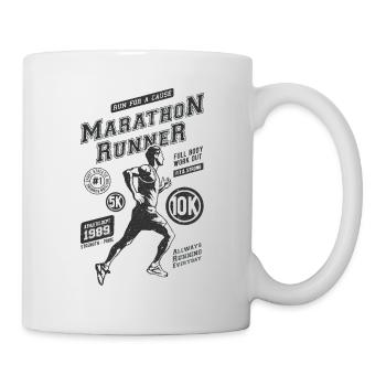 MARATHON RUNNER Jogging Sport Gifts T Shirts - Mug - white - Right