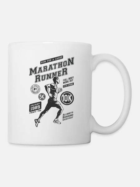 MARATHON RUNNER Jogging Sport Gifts T Shirts - Mug - white
