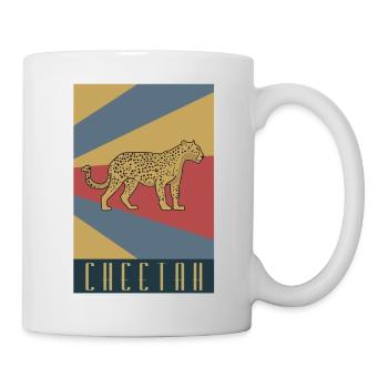 Geparden Raubtier Gepard Geschenk - Tasse - Weiß - Rechts