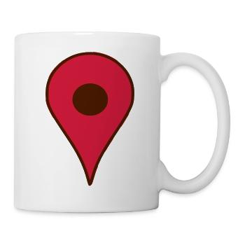 Maps Pin Route Landkarte Geschenk Idee - Tasse - Weiß - Rechts