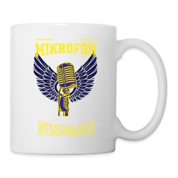 Mikrofon Singen Sänger Leben sinnlos - Geschenk - Tasse - Weiß - Rechts