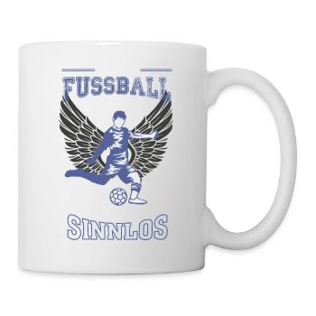 Fußball Leben sinnlos - Geschenk - Tasse - Weiß - Rechts