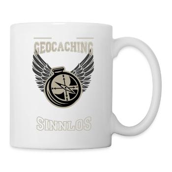 Geocaching Leben sinnlos - Geschenk - Tasse - Weiß - Rechts