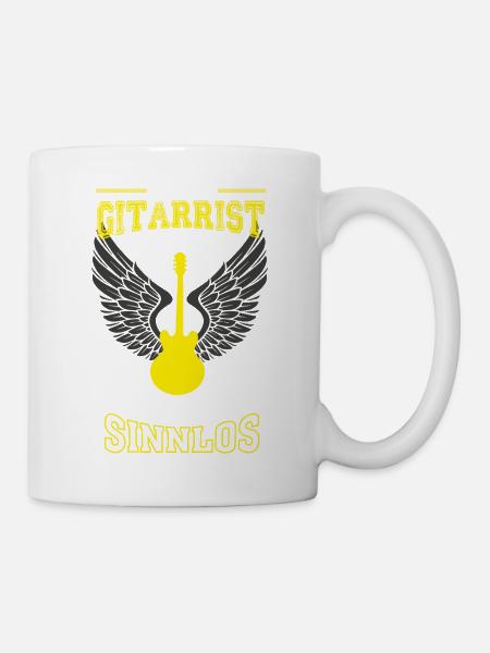 Gitarrist Gitarre Leben sinnlos - Tasse - Weiß