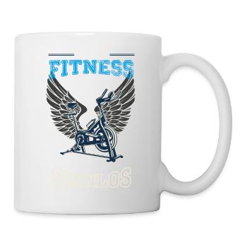 Fitness Studio Leben sinnlos - Geschenk - Tasse - Weiß - Rechts