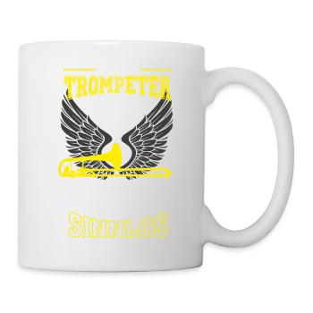 Trompete Musik Leben sinnlos - Geschenk - Tasse - Weiß - Rechts