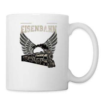 Eisenbahn Leben sinnlos - Geschenk - Tasse - Weiß - Rechts