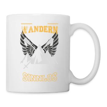 Wandern Nordic Walking Leben sinnlos - Tasse - Weiß - Rechts