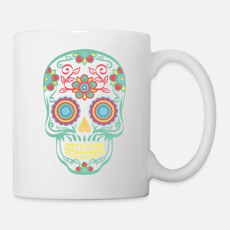 Schädel-Mexiko - Tasse - Weiß