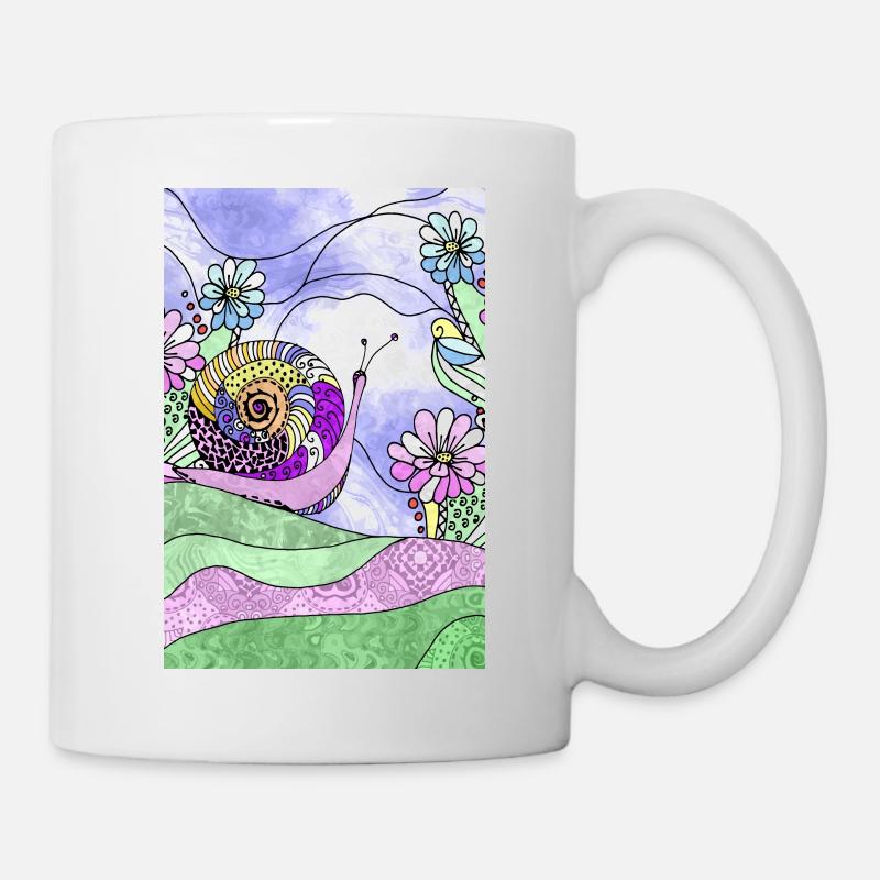 Schnecke - Tasse - Weiß