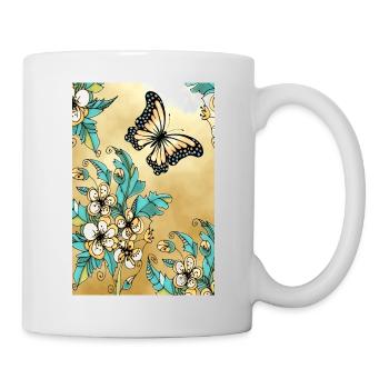 papillon - Mug blanc - blanc - Droite
